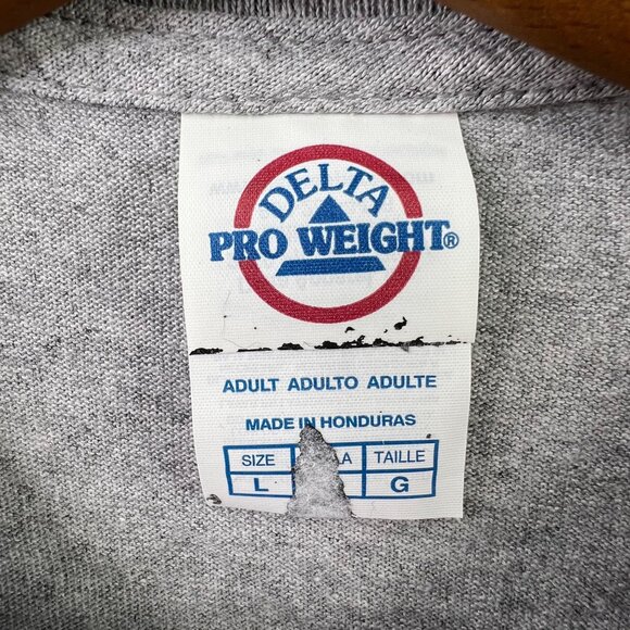 Major League Wild Thing Tee Size Large Delta Pro Weight Gray Cotton Crewneck - Picture 4 of 9